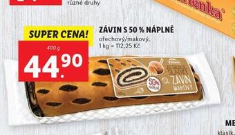 Lidl Závin s 50% náplně nabídka