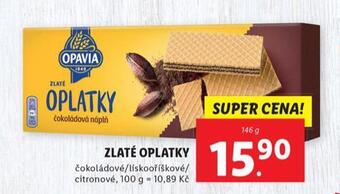 Lidl Opavia zlaté oplatky nabídka