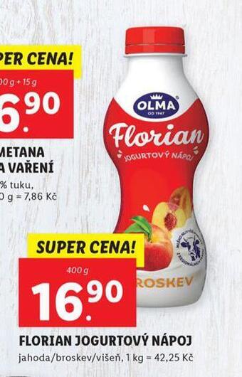 Lidl Florian jogurtový nápoj nabídka