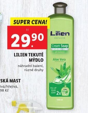 Lidl Lilien tekuté mýdlo nabídka
