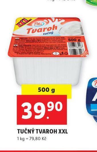 Lidl Tučný tvaroh xxl nabídka