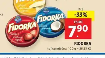 Lidl Fidorka mléčná / hořká nabídka