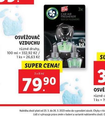 Lidl W5 osvěžovač vzduchu nabídka