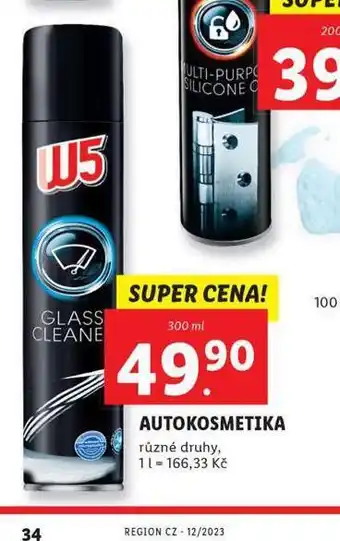 Lidl W5 autokosmetika nabídka