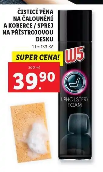 Lidl W5 čistící pěna na čalounění a koberce nabídka