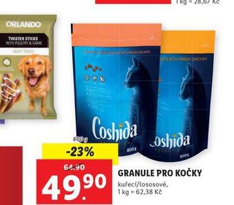 Lidl Coshida granule pro kočky nabídka