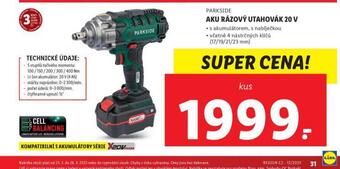 Lidl Aku rázový utahovák 20 v nabídka