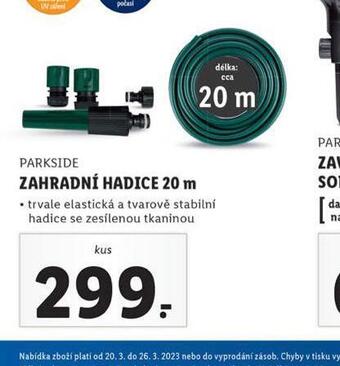 Lidl Zahradní hadice 20 m nabídka
