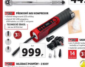 Lidl Přenosný aku kompresor nabídka