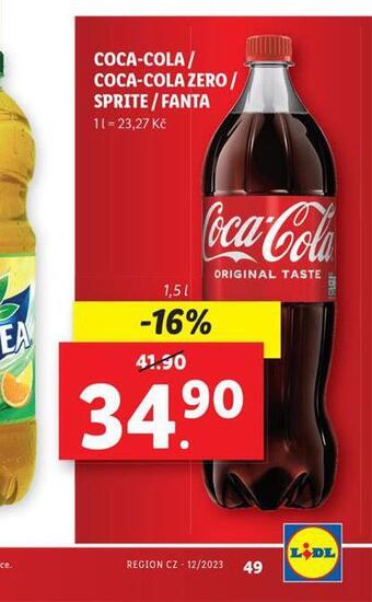 Lidl Coca cola, fanta, sprite nabídka