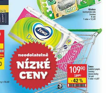 Globus Zewa toaletní papír nabídka