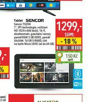 Globus Sencor tablet nabídka