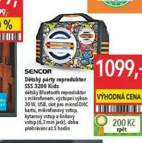Globus Sencor dětský párty reproduktor nabídka