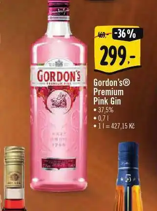Albert Gordon&#039;s premium pink gin nabídka