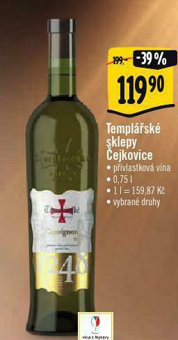 Albert Templářské sklepy čejkovice nabídka
