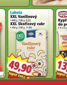 Norma Labeta xxl vanilínový cukr nabídka