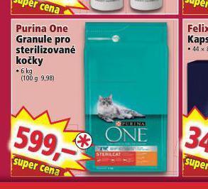 Norma Purina one granule pro sterilizované kočky nabídka