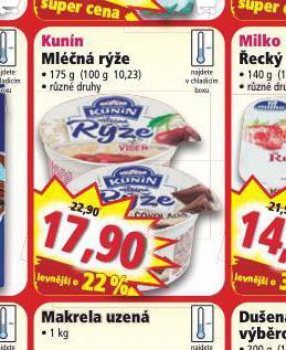 Norma Kunín mléčná rýže nabídka