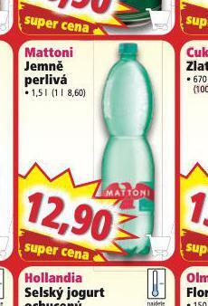 Norma Mattoni jemně perlivá nabídka