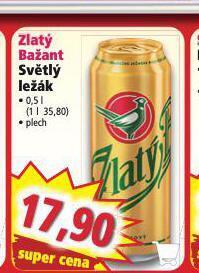 Pivo zlatý bažant světlý ležák