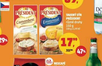 Penny Market Président tavený sýr nabídka