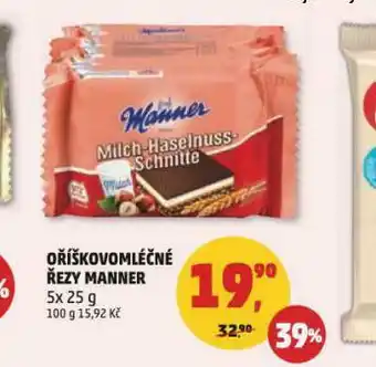 Penny Market Oříškomléčné řezy manner nabídka
