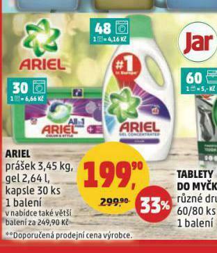 Penny Market Ariel prací prostředek nabídka