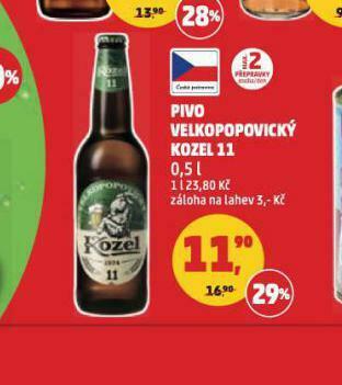 Penny Market Pivo velkopopovický kozel 11 nabídka