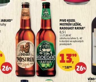 Penny Market Pivo radegast ratar nabídka