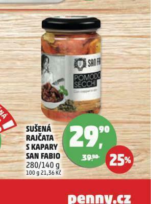 Penny Market Sušená rajčata s kapary san fabio nabídka