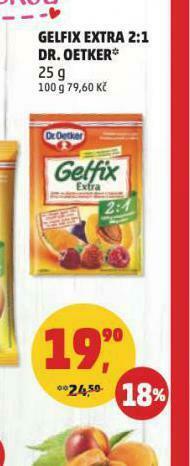 Penny Market Gelfix extra 2:1 dr. oetker nabídka