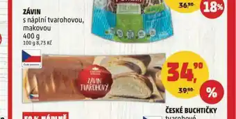Penny Market Závin s naplní tvarohovu, makovou nabídka