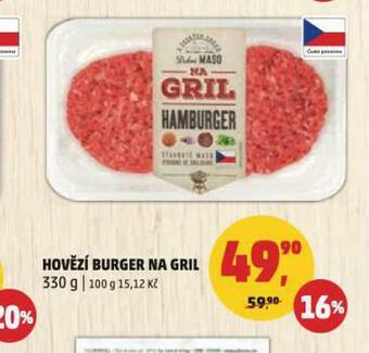 Penny Market Hovězí burger na gril nabídka
