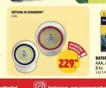 Svítilna se senzorem