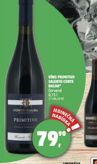 Penny Market Víno primitivo salento corte balda nabídka