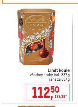 Makro Lindt koule nabídka