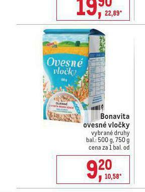 Makro Bonavita ovesné vločky nabídka