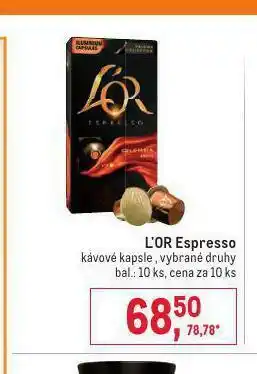 Makro L&#039;or káva nabídka