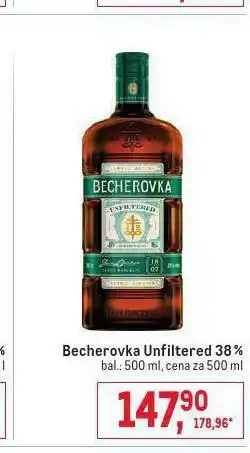 Makro Becherovka unfiltered nabídka