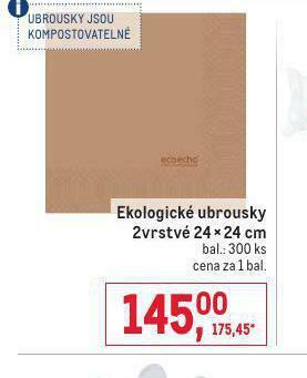 Makro Ekologické ubrousky nabídka