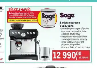 Makro Sage barista espresso nabídka
