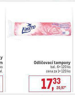 Makro Linteo odličovací tampony nabídka