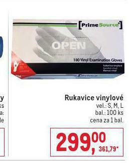 Makro Rukavice vinylové nabídka
