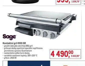 Makro Sage kontaktní gril nabídka