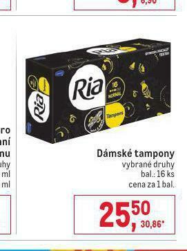 Makro Ria dámské tampony nabídka