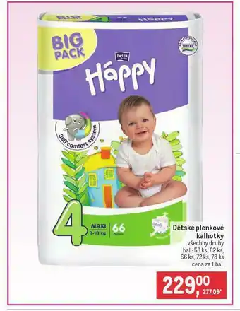 Makro Háppy dětské plenkové kalhotky nabídka