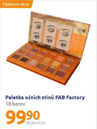 Action FAB Factory Paletka očních stínů 18 barev nabídka