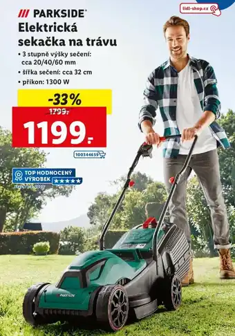 Lidl Parkside Elektrická sekačka na trávu nabídka