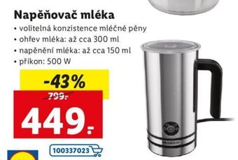 Lidl Napěňovač mléka nabídka