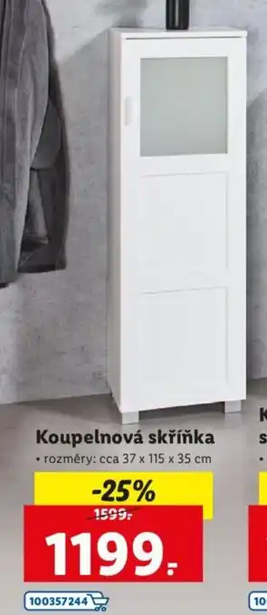 Lidl Livarno Koupelnová skříňka 37x115x35cm nabídka